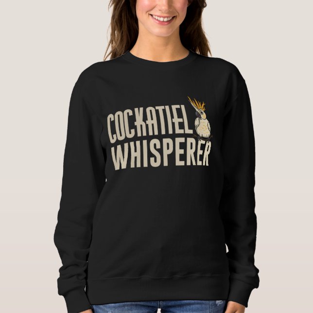 Sweatshirt Cockatiel de perroquet d'oiseaux (Devant)