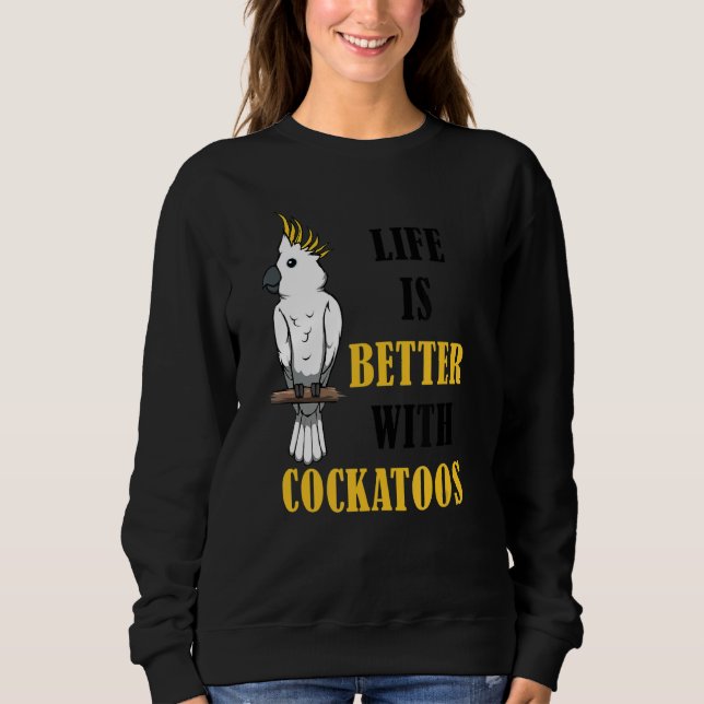 Sweatshirt Cockatoo Cute Parakeet Cockatiel (Devant)
