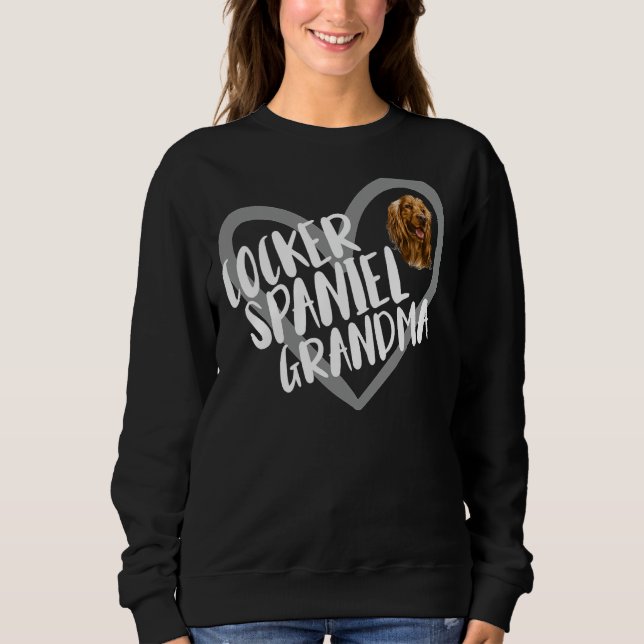 Sweatshirt Cocker Spaniel Grand-Mère Coeur Drôle Cocker Spani (Devant)