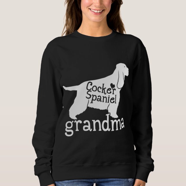 Sweatshirt Cocker Spaniel Grandma Cadeaux mignonette Grand-mè (Devant)