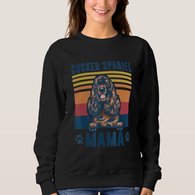 Sweatshirt Cocker Spaniel Mama Mère Retro Chien Maman 1 (Devant)