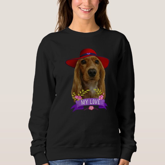 Sweatshirt Cocker Spaniel Pop Love Cocker Papa d'Espagne (Devant)