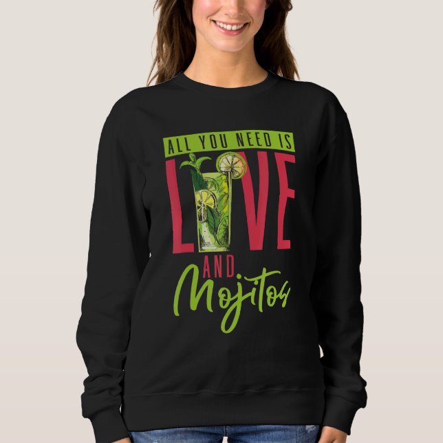Sweatshirt Cocktail Tout Ce Dont Vous Avez Besoin Est Amour E (Devant)