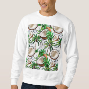 Sweatshirt Cocotier Palm Tree Tropical Motif Design
