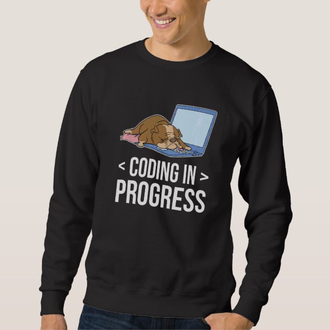 Sweatshirt Codage En Cours Programmeur Coder Ordinateur Nerd (Devant)