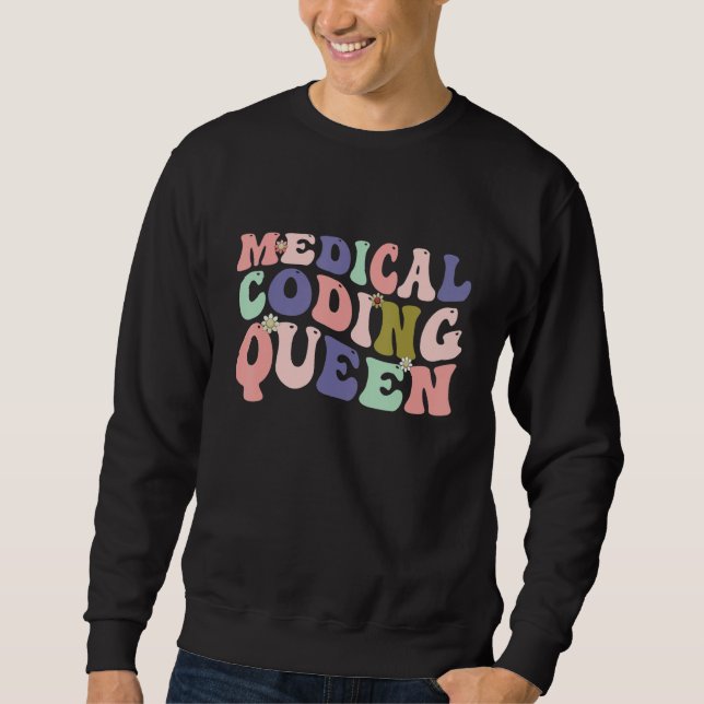 Sweatshirt Codage Médicale Queen Coder Programmation Cabine M (Devant)