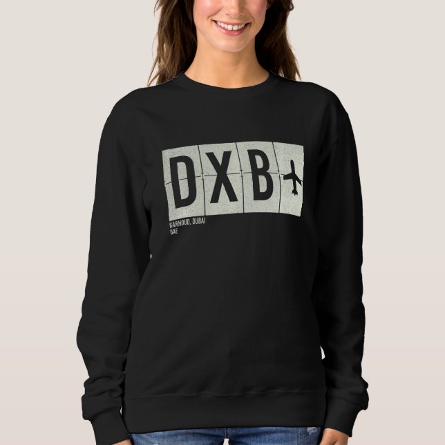 Sweatshirt Code aéroport vintage Garhoud Dubai (Devant)