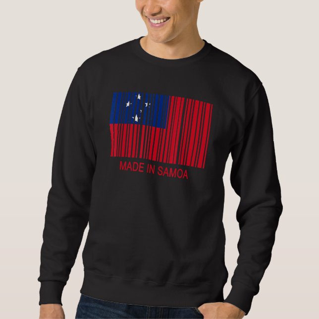 Sweatshirt Code-barres du drapeau des Samoa (Devant)