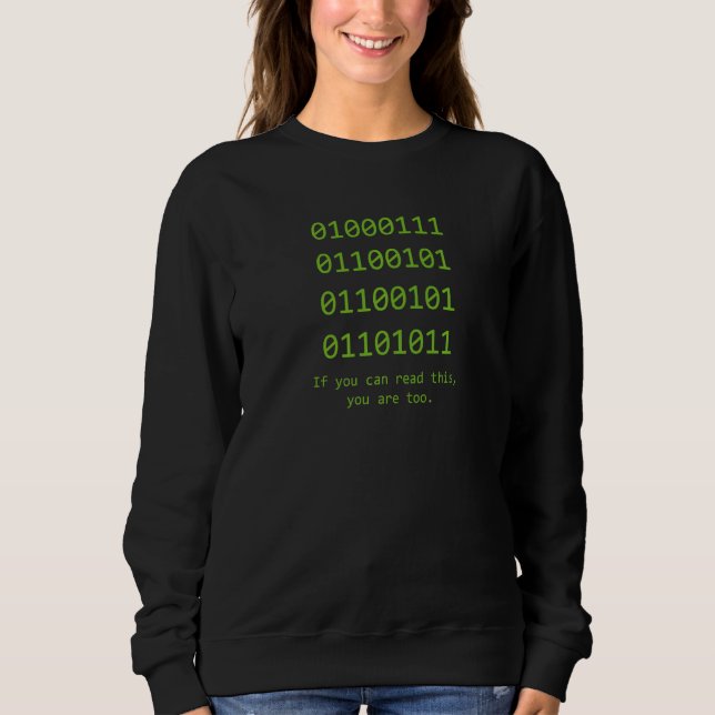 Sweatshirt Code Binaire   Programmeur Informatique Développeu (Devant)