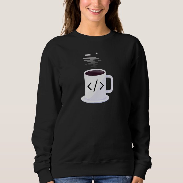 Sweatshirt Code de café JavaScript Café en code Développeur  (Devant)