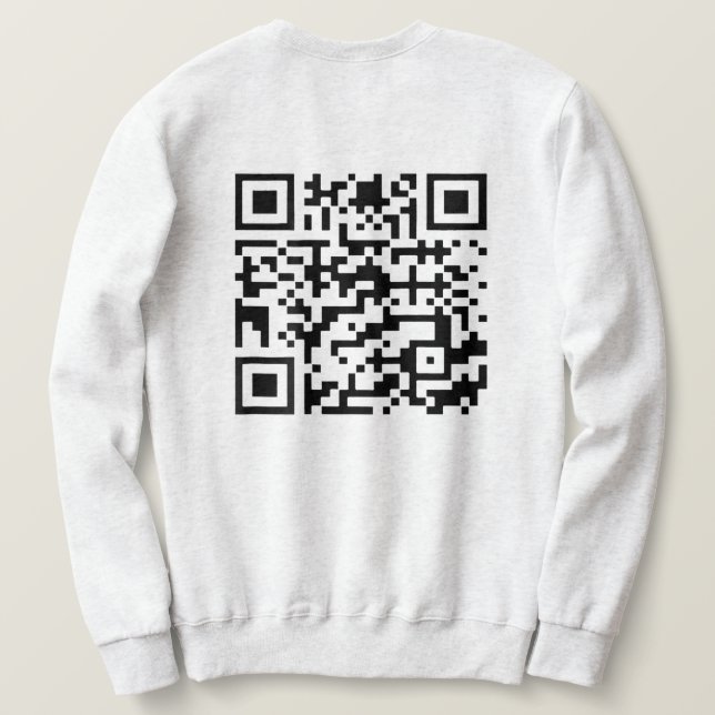 Sweatshirt Code QR drôle de danse du président Trump (au dos) (Design dos)