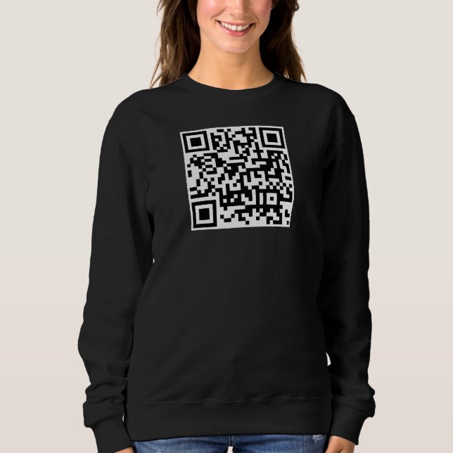 Sweatshirt Code QR personnalisé Double face d'impression femm (Devant)