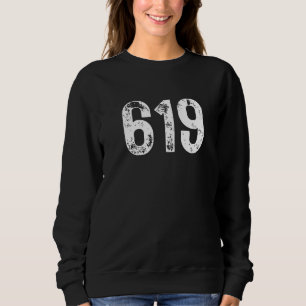 Sweatshirt Code régional 619 San Diego CA Zone de téléphone m
