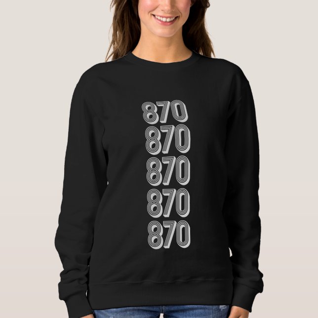 Sweatshirt Code régional 870 Chicago IL (Devant)