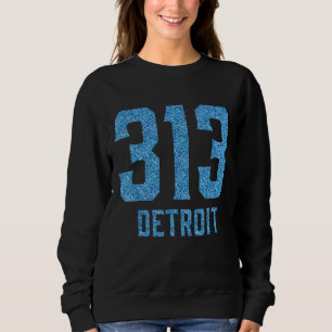 Sweatshirt Code régional de Détroit 313 Vintage