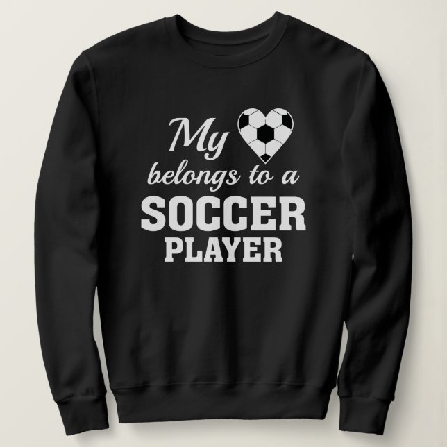 Sweatshirt Coeur Belongs Football (Design devant)