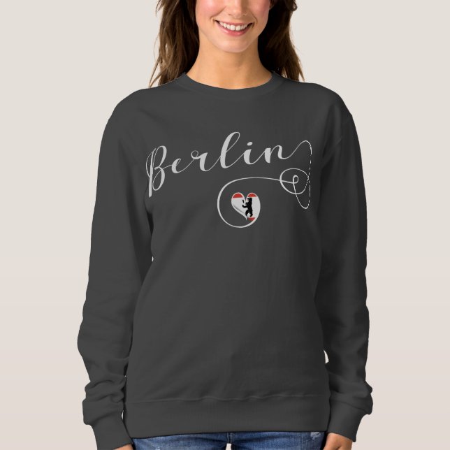 Sweatshirt Coeur Berlin, Allemagne, Berliner (Devant)