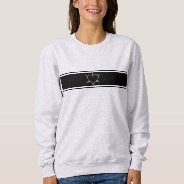 Sweatshirt Coeur blanc (Devant)