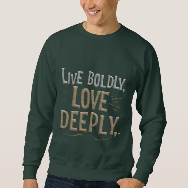 Sweatshirt Cœur courageux (Devant)