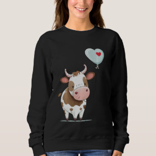 Sweatshirt Coeur d'amour du bétail pour les Valentines Jour s
