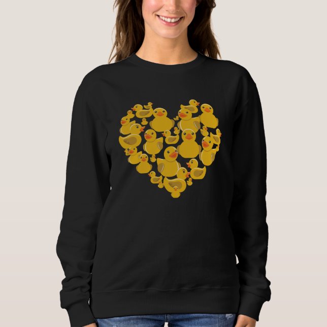 Sweatshirt Coeur de canard en caoutchouc. Ducky Quack (Devant)