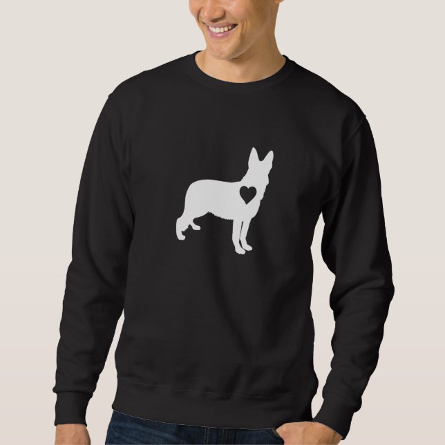 Sweatshirt Coeur de chien berger allemand (Devant)