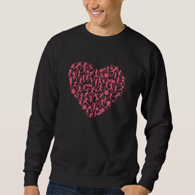 Sweatshirt Coeur de course - Femmes coureurs Silhouettes (Devant)