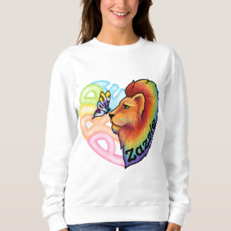 Sweatshirt Coeur de fierté : Fête du lion/papillon Zazzle