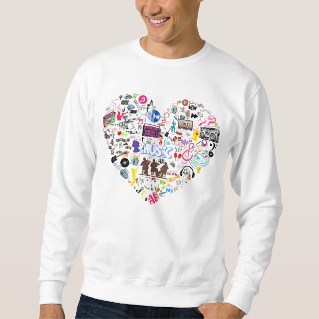 Sweatshirt Coeur de la musique (Devant)
