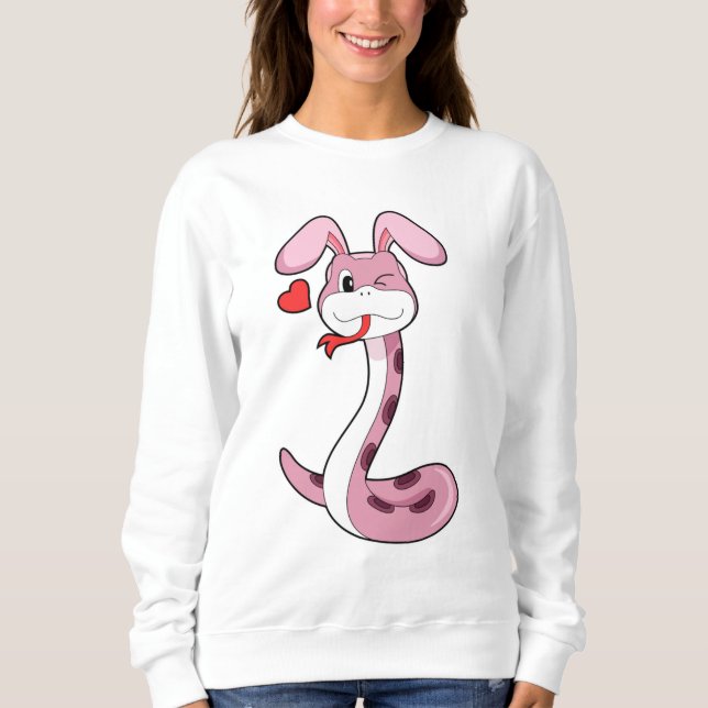 Sweatshirt Coeur de lapin serpent (Devant)