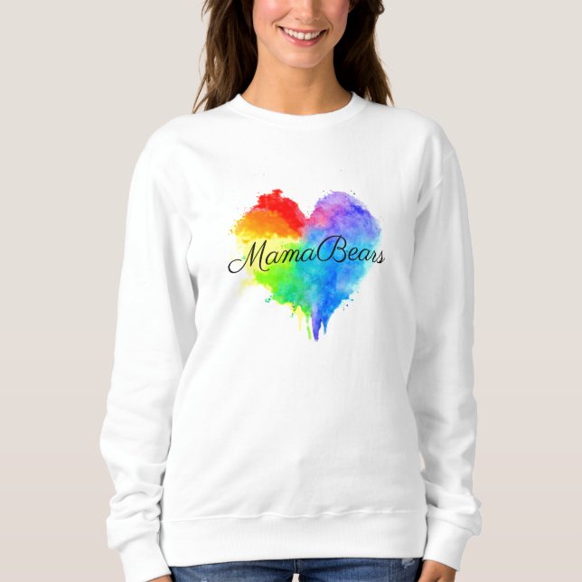 Sweatshirt Coeur de l'arbalète arc-en-ciel (Devant)