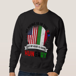 Sweatshirt Cœur de patriote hungaro-américain est de Hongrie