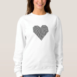 Sweatshirt Coeur de pixel noir