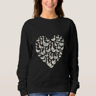 Sweatshirt Coeur des amoureux de l'oie