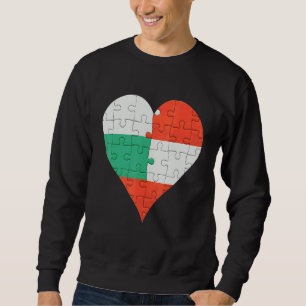 Sweatshirt Coeur du drapeau autrichien bulgare