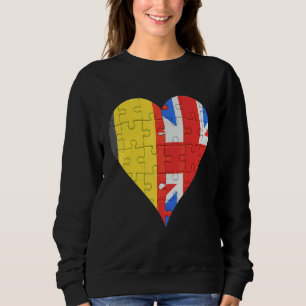 Sweatshirt Coeur du drapeau britannique