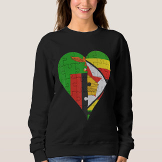 Sweatshirt Coeur du drapeau zambien