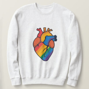 Sweatshirt Coeur gay pride