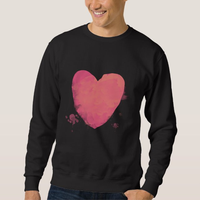 Sweatshirt Coeur rose (Devant)