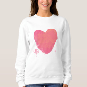Sweatshirt Coeur rose mou