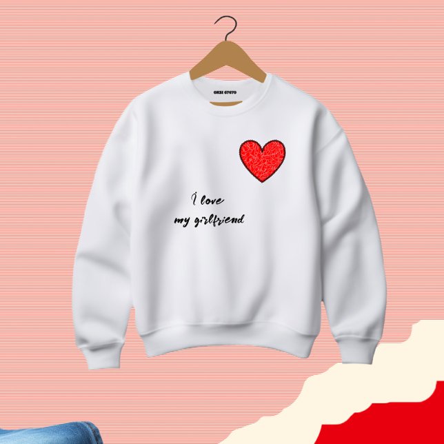 Sweatshirt Coeur rouge (Créateur téléchargé)