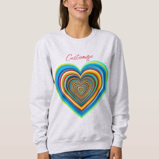Sweatshirt Coeur valentin multicolore Thunder_Cove (Devant)