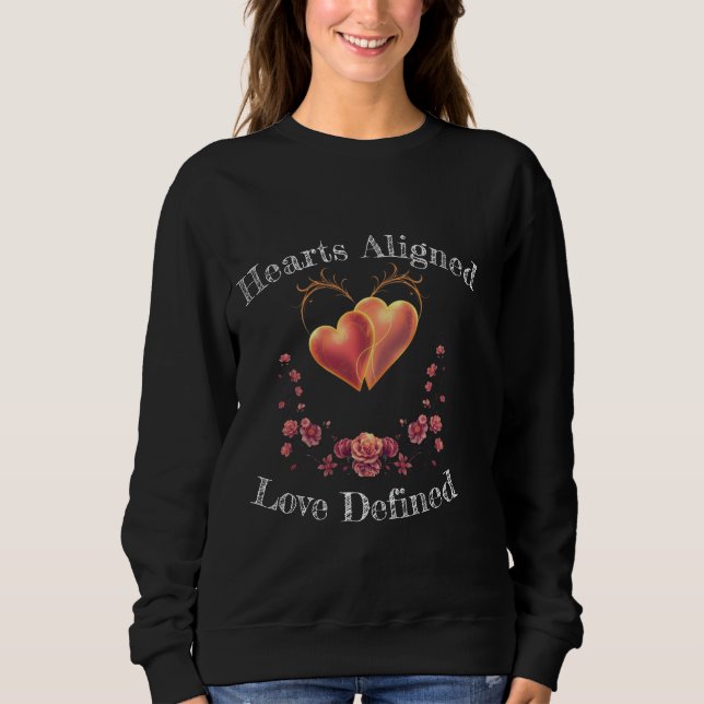 Sweatshirt Cœurs Alignés💖✨L'Amour Défini (Devant)