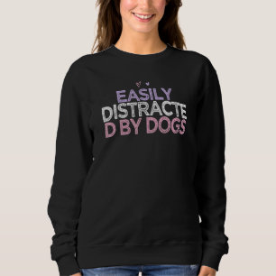 Sweatshirt Coeurs colorés Maman Facilement Distrait Par Les C