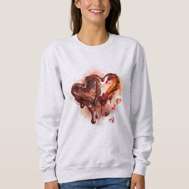 Sweatshirt Coeurs de chocolat (Devant)