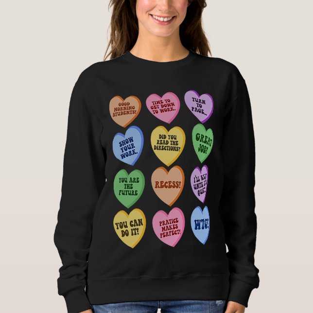 Sweatshirt Coeurs de conversation Valentines Super Jour Thé m (Devant)