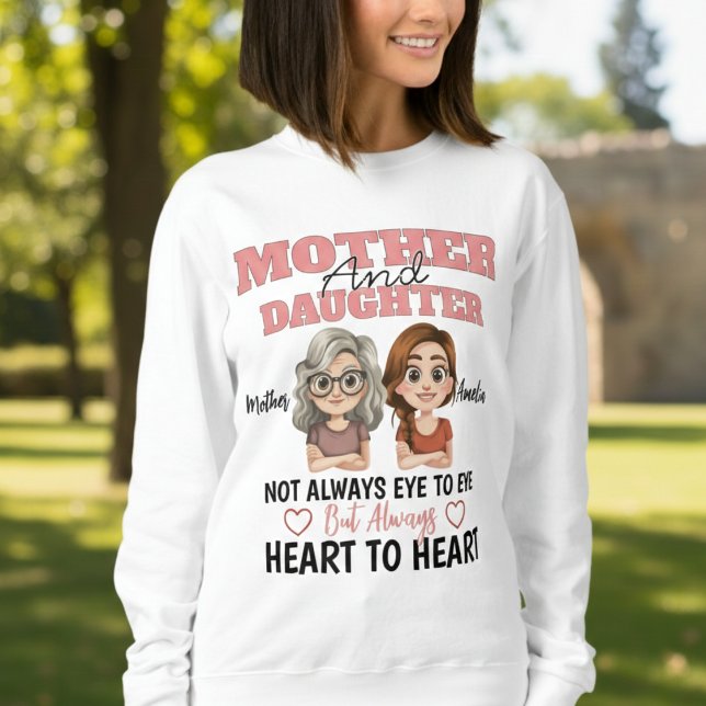 Sweatshirt Cœurs de mère et de fille liés à travers la distan (Créateur téléchargé)