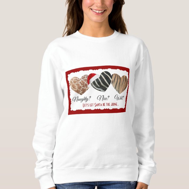 Sweatshirt Coeurs Posters de animaux sauvages, vilains ou Nic (Devant)