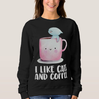 Sweatshirt Coffee and cats Cat mug Chilling cat