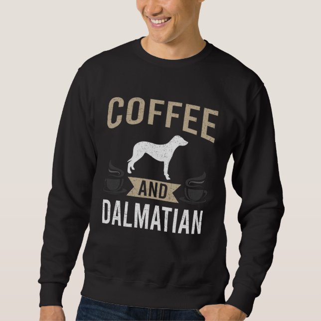 Sweatshirt Coffee and Dalmatian Dog (Devant)